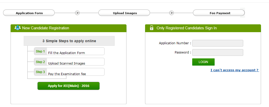 JEE Main Application Form